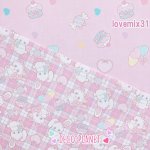 画像3: デザインペーパー　　sweet　ねこちゃん　うさちゃん　キャンディ　カップケーキ　風船 (3)