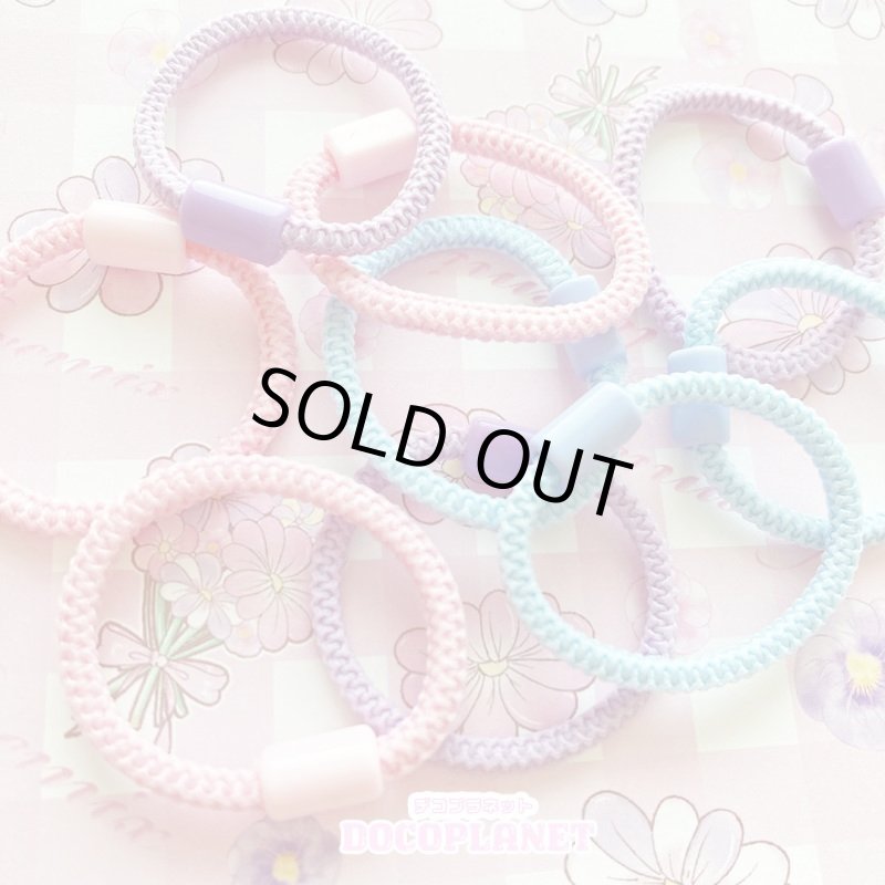 画像1: 台付き　ヘアゴム　パステル (1)