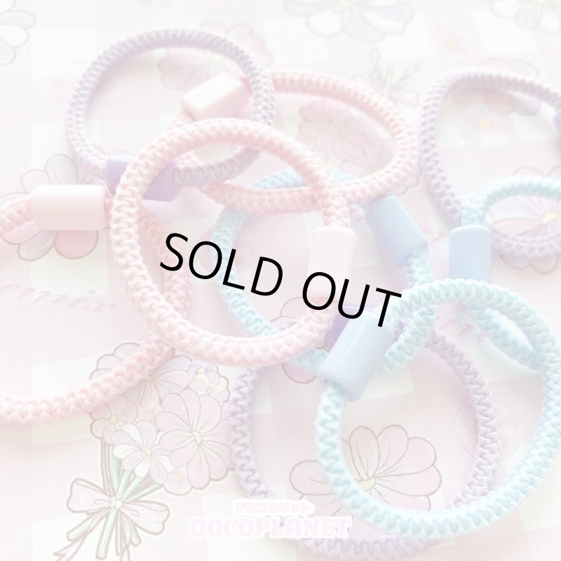 画像2: 台付き　ヘアゴム　パステル (2)