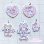 画像3: プラ板 　オリジナルキャラクター  白ワンちゃん　ピンクうさぎ (3)