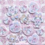 画像5: プラ板 　オリジナルキャラクター  白ワンちゃん　ピンクうさぎ (5)