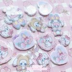 画像4: プラ板 　オリジナルキャラクター  白ワンちゃん　ピンクうさぎ (4)