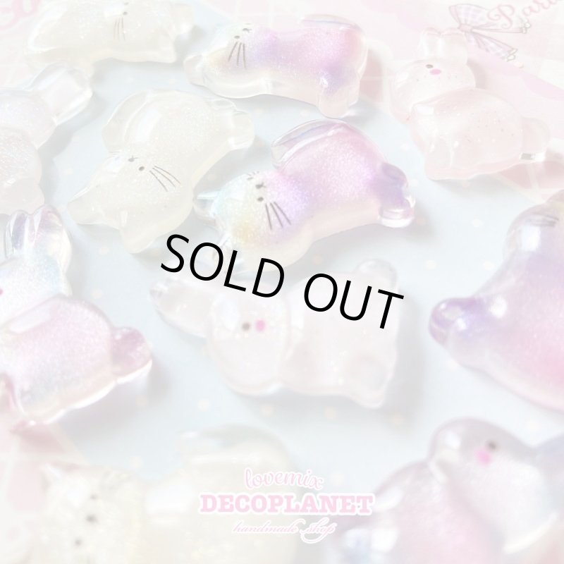 画像3: クリアラメ うさぎ＆ねこ (3)