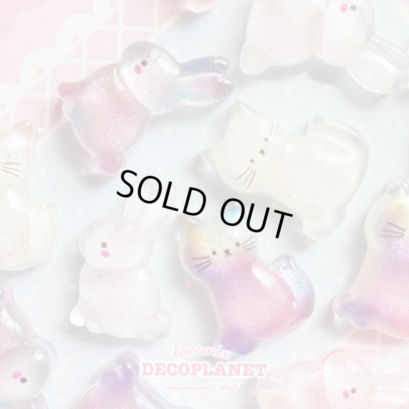 画像2: クリアラメ うさぎ＆ねこ (2)