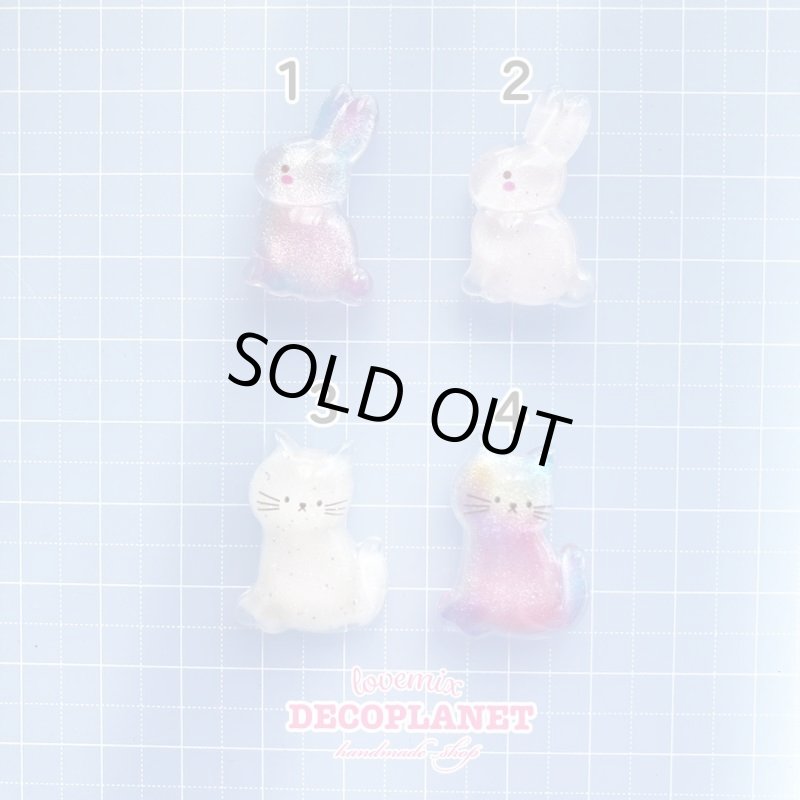 画像4: クリアラメ うさぎ＆ねこ (4)