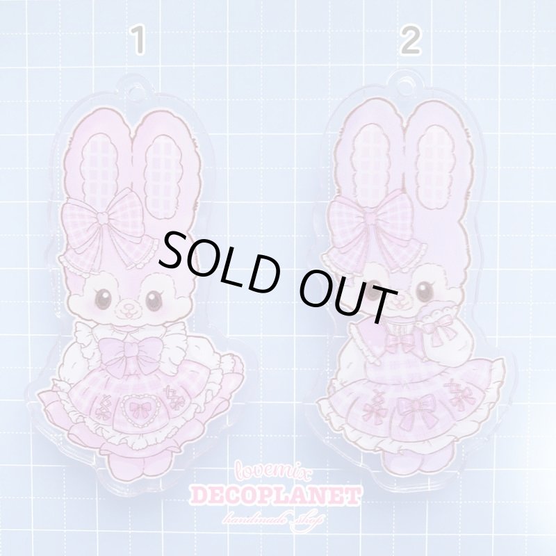 画像3: クリアプラ板 　ラベンダー＆さくら　ドレス  (3)