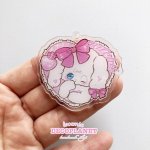 画像6: クリアプラ板 　みるちい　ピンクうさぎ　おんぷう　ハート　くまアイス　おやすみ　ハート　 (6)
