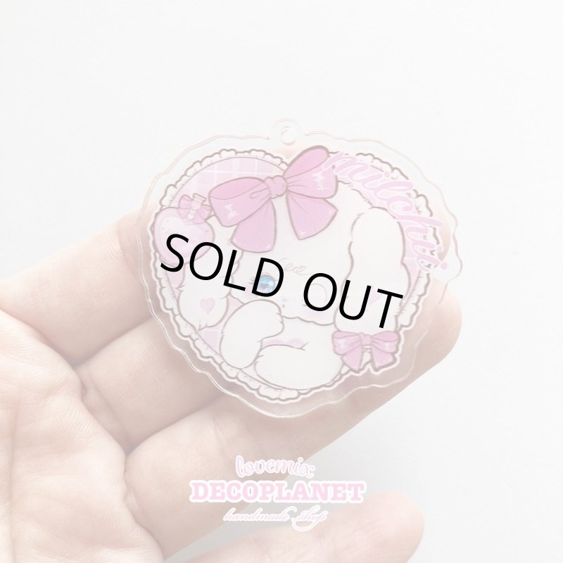 画像6: クリアプラ板 　みるちい　ピンクうさぎ　おんぷう　ハート　くまアイス　おやすみ　ハート　 (6)