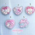画像2: クリアプラ板 　みるちい　ピンクうさぎ　おんぷう　ハート　くまアイス　おやすみ　ハート　 (2)