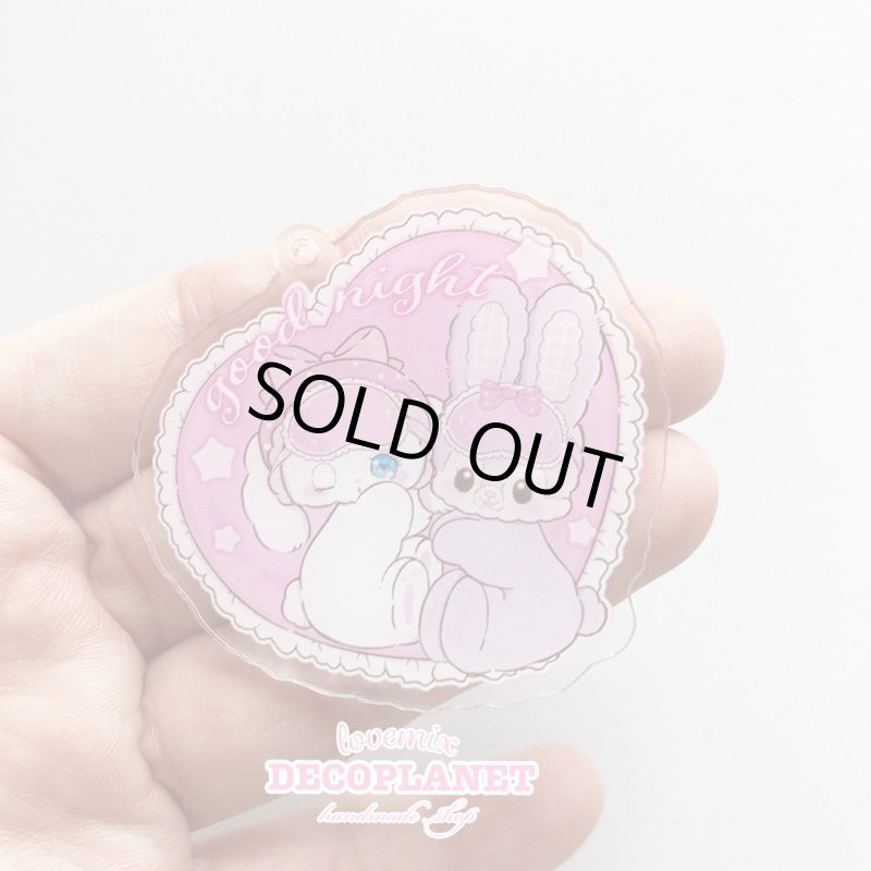 画像5: クリアプラ板 　みるちい　ピンクうさぎ　おんぷう　ハート　くまアイス　おやすみ　ハート　 (5)