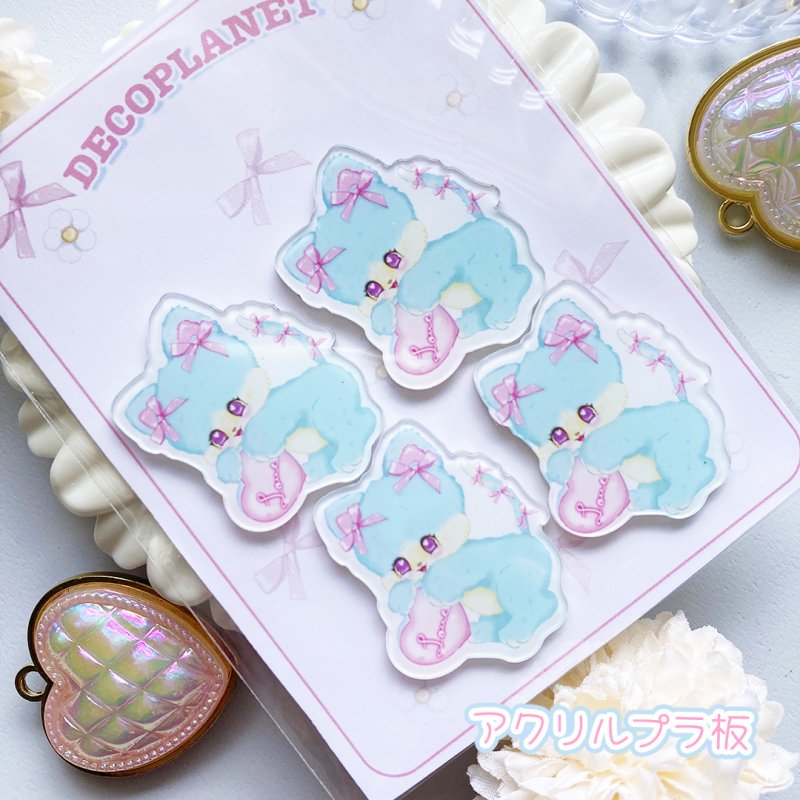 画像1: 白プラ板 ４枚セット　　キャンディ　ルーナちゃん (1)