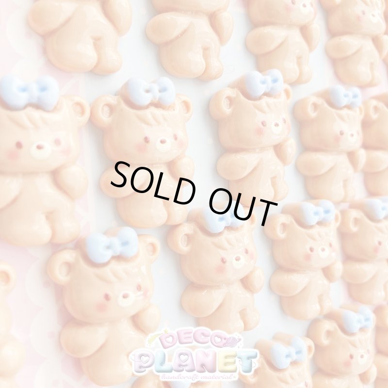 画像2: ポーズ 水色リボン くまちゃん (2)