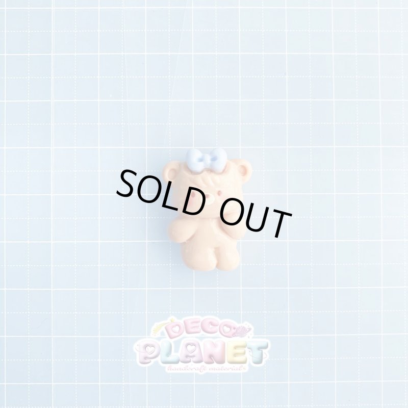 画像3: ポーズ 水色リボン くまちゃん (3)