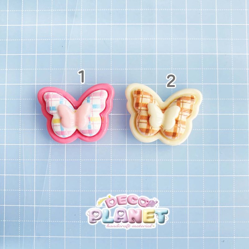 画像3: チェック柄　ちょうちょ (3)