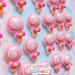 画像2: 棒キャンディ　ピンクリボン　ぐるぐる (2)