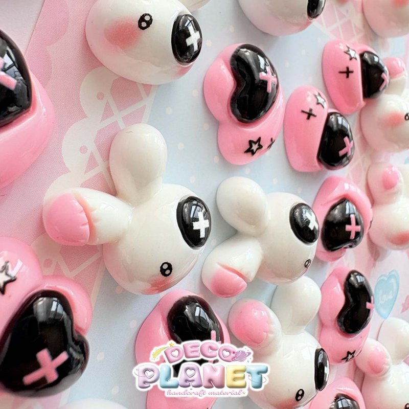 画像2: ハート　ブラック　ウサギ (2)