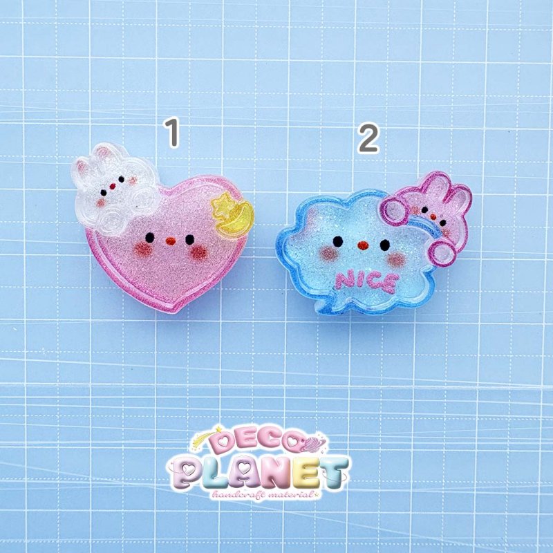 画像3: ちょこんとウサギ　ハート　くも (3)