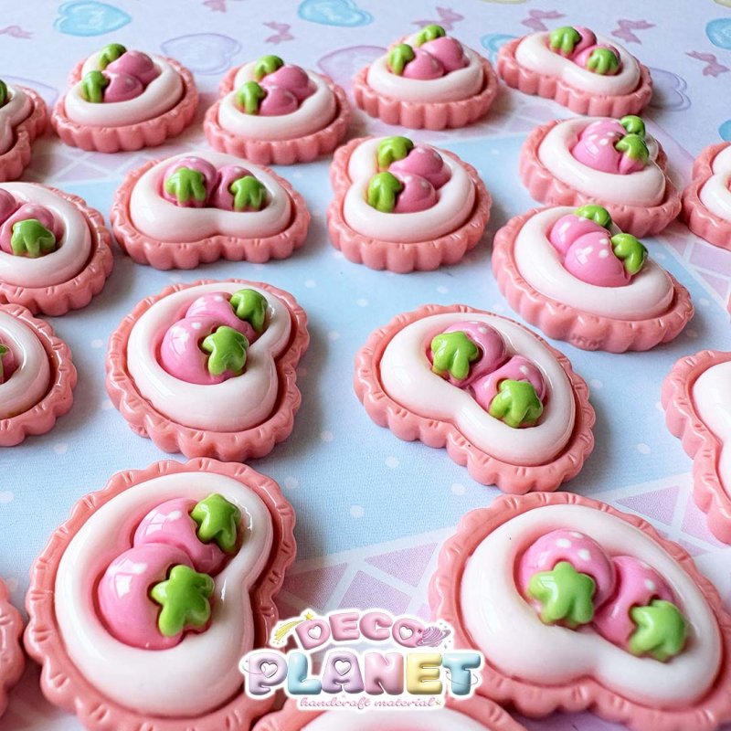 画像2: ぷっくり　いちごの　ハートレース (2)