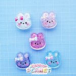 画像3: キラキラ　うさぎちゃんほっぺ　リボン付き (3)