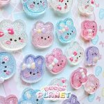 画像2: キラキラ　うさぎちゃんほっぺ　リボン付き (2)
