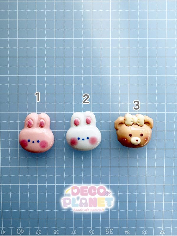 画像3: 可愛い白うさぎ ピンクうさぎ もこもこくま (3)