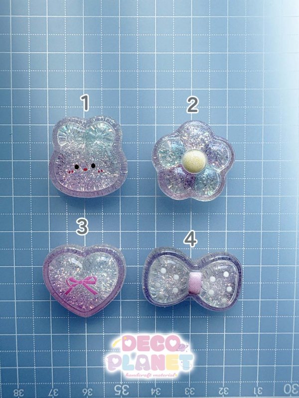 画像3: キラキラグラデ加工 うさぎ 花 リボン ハート (3)