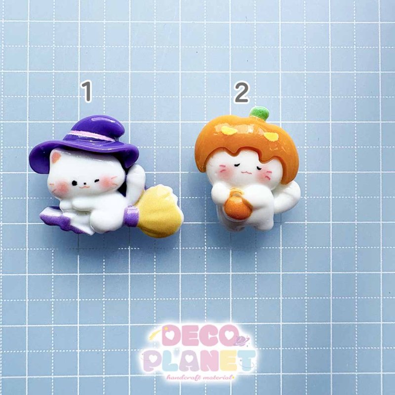 画像3: HALLOWEEN  ねこ　ホウキ　かぼちゃ (3)