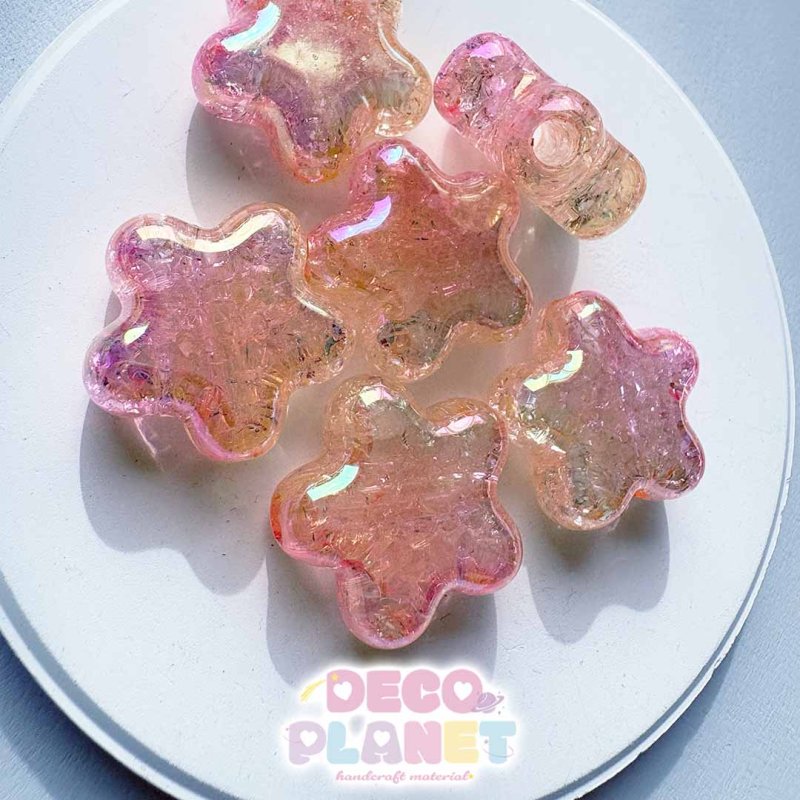 画像4: クラッシュ星形 ビーズ クラデーションオーロラ加工 2個セット   (4)