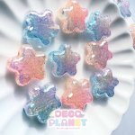 画像2: クラッシュ星形　ビーズ　クラデーションオーロラ加工　2個セット 　 (2)
