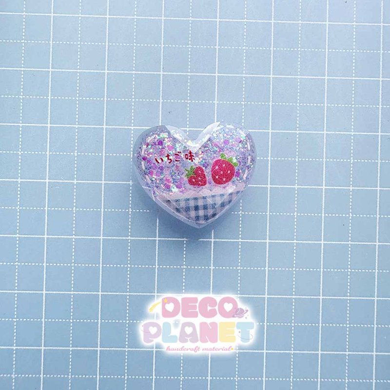 画像3: いちご味 ダイカット ハート キラキラ (3)