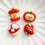 画像2: お顔フルーツ　と　チェックキノコ (2)