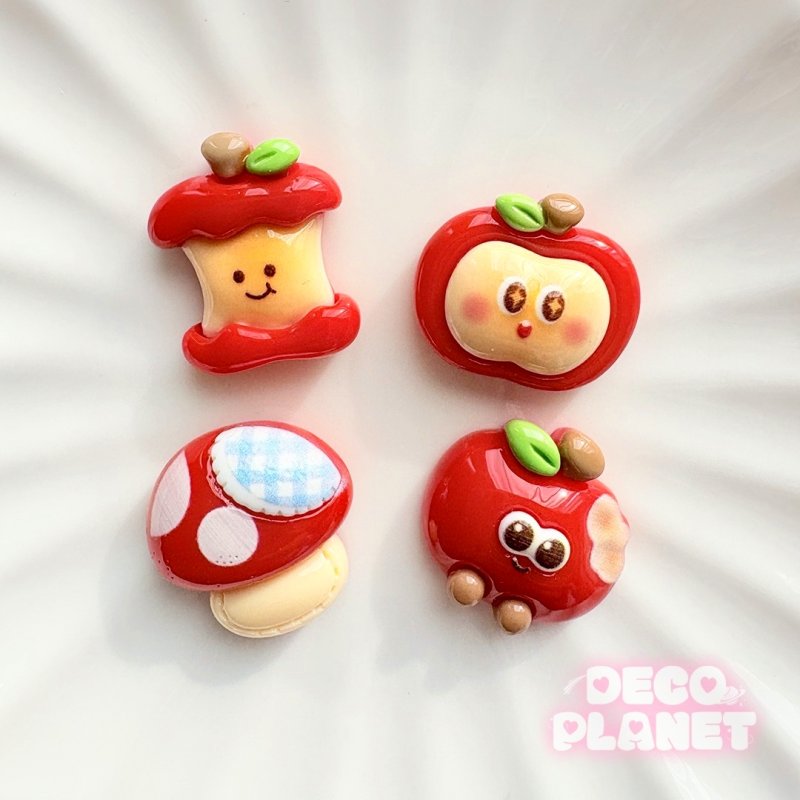 画像2: お顔フルーツ　と　チェックキノコ (2)