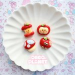 画像3: お顔フルーツ　と　チェックキノコ (3)