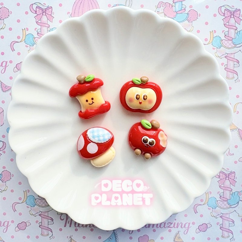 画像3: お顔フルーツ　と　チェックキノコ (3)