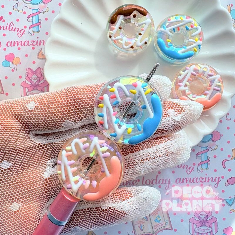 画像1: ビーズ　カラフルドーナッツ (1)