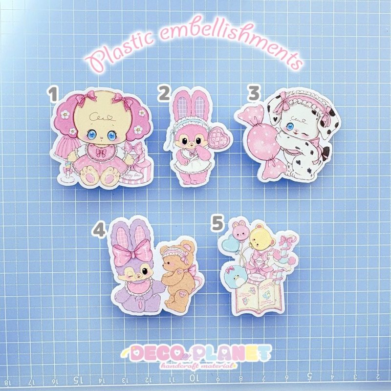 画像3: 白プラ　 Sweet Carnival Wonderlandシリーズ　１デザイン4枚セット (3)