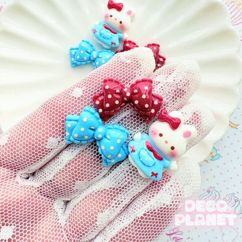 画像1: うさぎ　赤りぼん　青リボン (1)