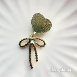 画像4: カボションゆらゆらかわいい　パールとリボン　合金　パールとリボン（2個入り） (4)