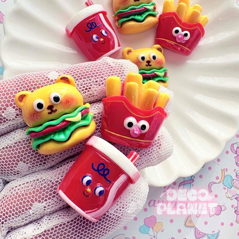 画像1: くまバーガー　コーラ　ポテト　 (1)