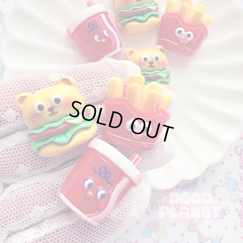 画像1: くまバーガー　コーラ　ポテト　 (1)