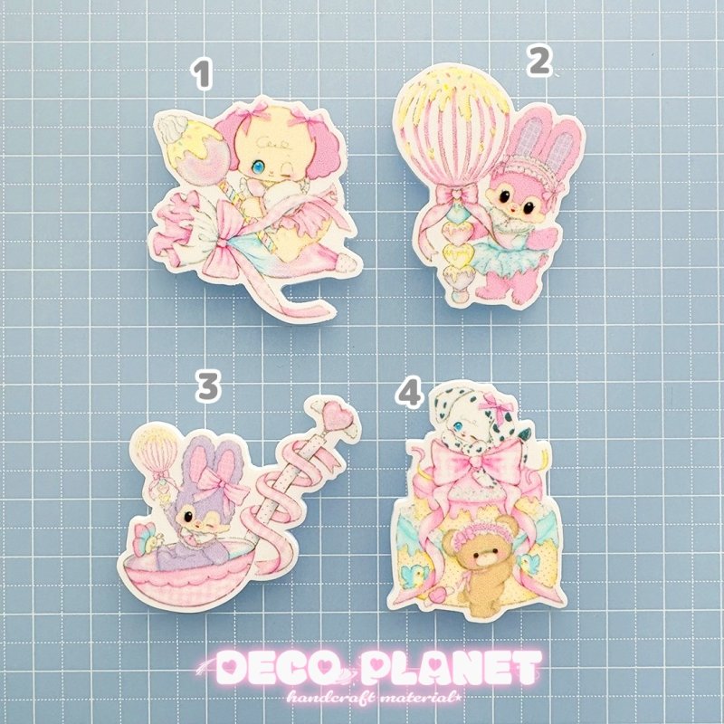 画像2: 白プラ　デコレーションシリーズ　１デザイン4枚セット (2)