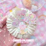 画像1: 白プラ　デコレーションシリーズ　１デザイン4枚セット (1)