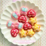 画像2: ニット柄　ハート　星　うさぎ (2)