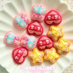 画像1: ニット柄　ハート　星　うさぎ (1)