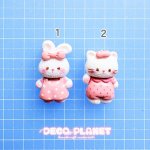 画像3: ピンクの水玉　うさぎちゃん　猫ちゃん (3)