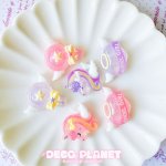 画像1: ユニコーンのピンク＆紫　ステイックのピンク＆紫　　惑星のピンク＆紫 (1)
